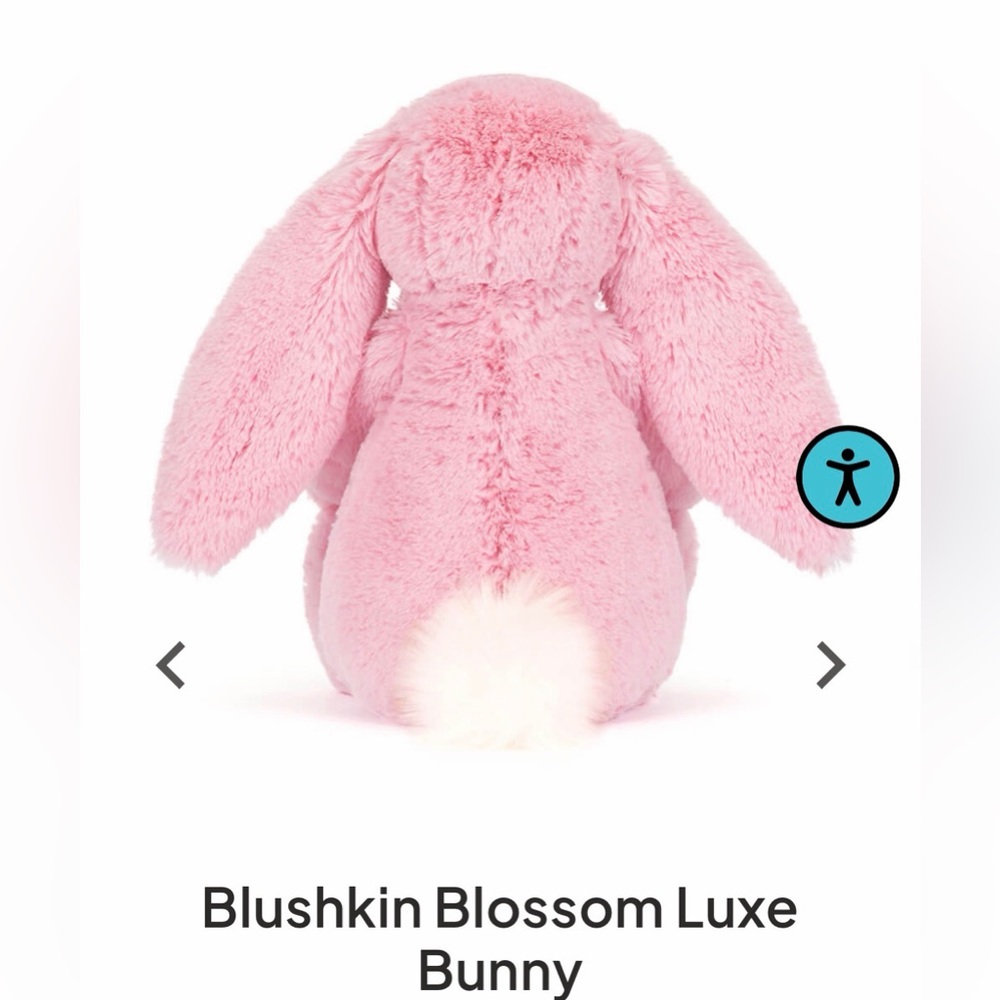 Authentic Jellycat Blushkin Blossom Luxe Bunny NWT and Jelly cat bag - Picture 3 of 11